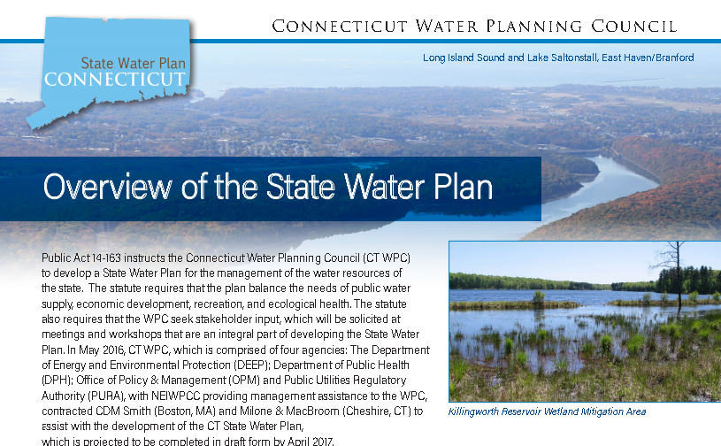 State Water Plan to be Presented at COG Meeting