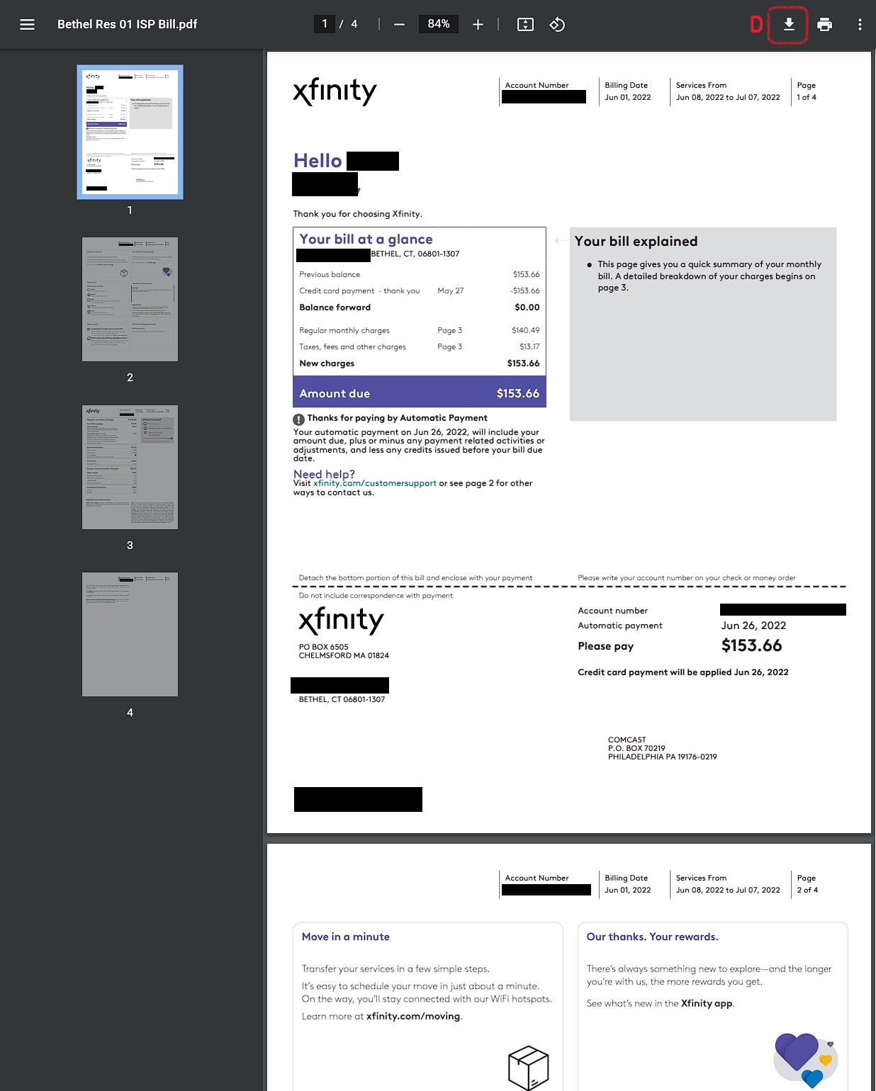 Xfinity Pay Bill - w35q85x